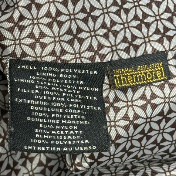 Cole Haan Coat Womens 12 Purple Thermore Insulated Long Button Trench Jacket - Picture 5 of 8